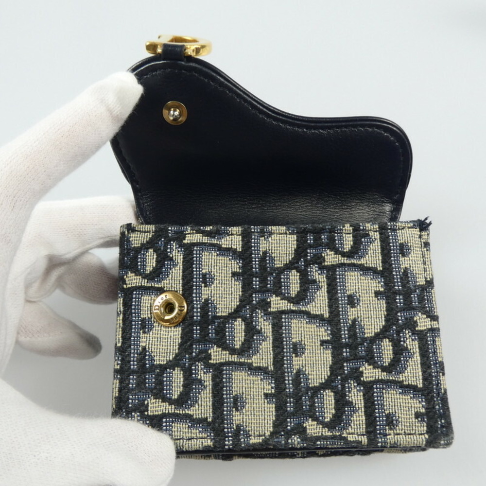 Christian Dior Oblique Jacquard Saddle Compact Wallet - Picture 5 of 11